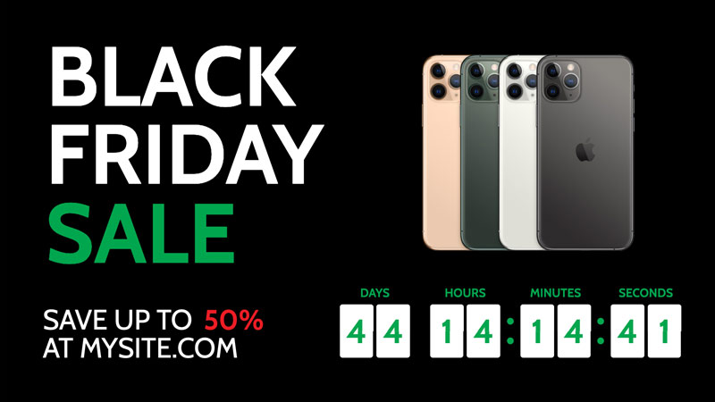 Live stream Black Friday countdown video