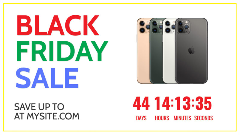 Live stream Black Friday countdown video