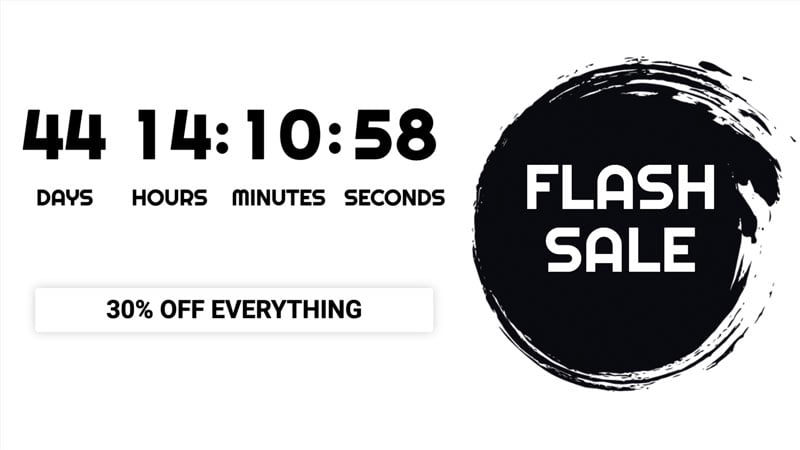 Live stream Black Friday countdown video