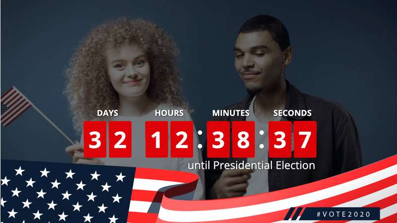 Live stream election countdown video